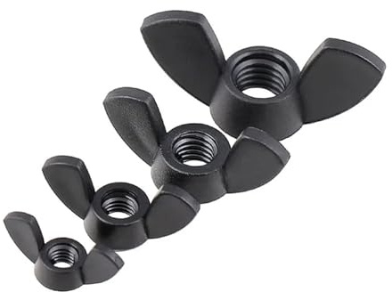 Nylonmutter Flügelmutter Schmetterling Barren Kunststoff Rändelmutter M3-M12(5pcs,M6)
