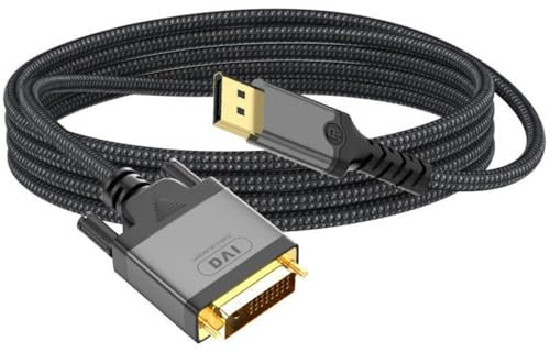Fazvncv Video Transfer Cable 1080P High Resolution 60Hz Laptops Extension Cord Converter Line DisplayPort Adapter Wire Black