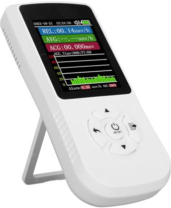 Contatore Geiger per Rilevamento di Radiazioni Nucleari 2,8 Pollici Display a LED Portatile β X y Raggi Dosimetro con Cicalino