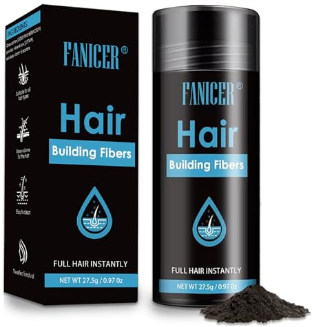 Polvos Relleno Capilar Instantaneo, Fibras Capilares, Spray en polvo para cubre Pérdida de Cabello, Polvo para el cabello de fibra de calidad Para Hombres y Mujeres, Marrón oscuro