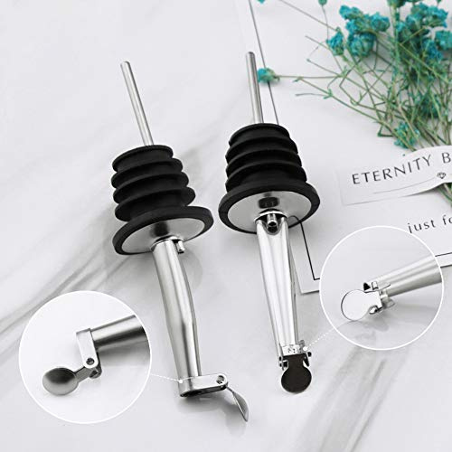 304 Acciaio Inox Vino Versatore Birra Liquore Bottiglia di Olio d'Oliva Versare Beccuccio Beccuccio Barware Gomma Tappo Tappo Tappo Dispenser