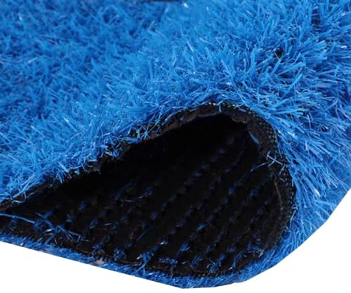 ZGHQHCDRH Césped Artificial Realista para Mascotas, 2 cm de Altura de Pelo, Color Azul, para decoración de Interiores y Exteriores, para jardín, Patio, 79 x 118 Pulgadas, Cortado a Medida.