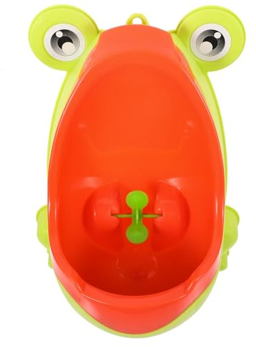WRITWAA Urinario para Niños Pequeños Forma de Rana, Diseño a Prueba de Derrames, Material Pp y Optimización de Espacio, Adecuado para Entrenamiento de Baño Infantil
