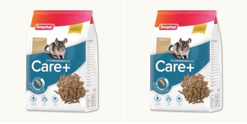 BEAPHAR – CARE+ – Alimentation Super Premium extrudée pour chinchilla – 20% de fibres – Faible valeur énergétique & matières grasses –Sans colorant –Haute digestibilité–Usure naturelle de dents– 1.5kg
