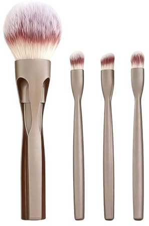 Makeupborstset – mjuk borst magnetiskt ergonomiskt handtag, ögonskugga puderborste ansiktsmakeup, för kvinnor tonårstjejer nybörjare resor utomhus födelsedag bröllop fest