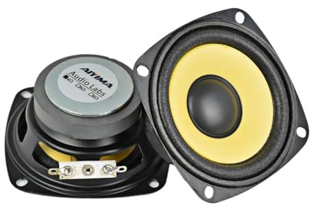 OSCWAZZS 2Pcs 3 Inch Portable Speaker 4 Ohm 10W Full Range Sound Amplifier Speaker Multimedia Loudspeaker DIY Amplifier Home Audio