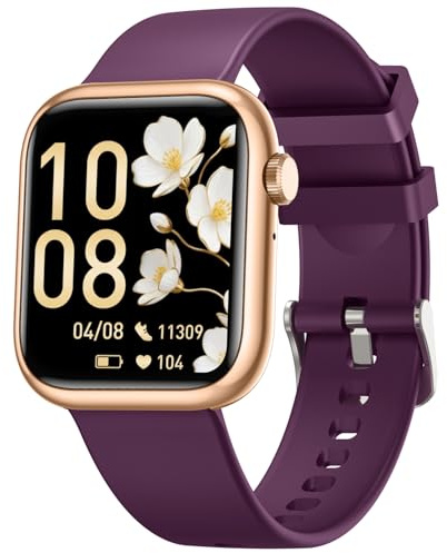 Smartwatch da donna Fitness Tracker da donna: orologio intelligente da donna da 1,83 pollici, risponde e chiama, con iP67, cardiofrequenzimetro, monitoraggio del sonno, contapassi, oltre 120 orologi