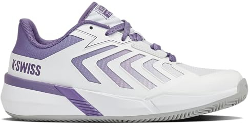 K-Swiss Ultrashot Team 2 ClayTennis Shoe da donna, Bianco Viola Haze Lunar Rock, 36 EU