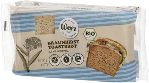 Werz Bio Braunhirse Toastbrot, glutenfrei (6 x 250 gr)