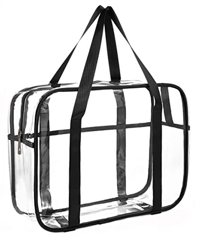 ONEGenug Clear Toiletry Bag Thick Transparent Cosmetic Bag Waterproof Makeup Artist Large Bag Diaper Case Luggage Organizer Storage Easy Clean Large