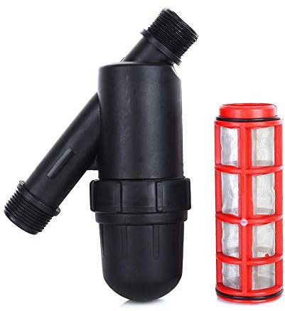 Nimoa 3/4 Wasserfilter mit Sieb, Mesh Sieb Bewässerungsfilter, Tropfbewässerungsfilter, Regenwasserfilter Vorfilter Gartenpumpe Dichtem Netz für Die Gartenlandwirtschaft Tropfbewässerungswasserpumpe