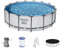Bestway Steel Pro MAX Frame Pool - Juego Completo con Bomba de Filtro (457 x 122 cm), Color Gris Claro