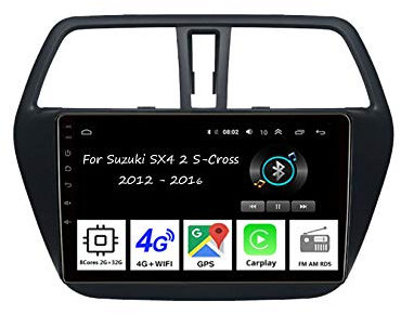 Autoradio Android Bluetooth Main Libre,Lecteur CD pour Voiture pour Suzuki SX4 2 S-Cross 2012-2016 8 Cores 2G+32G Autoradio Carplay Ccessoires De Voiture Brancher Et Utiliser Poste Radio Voiture