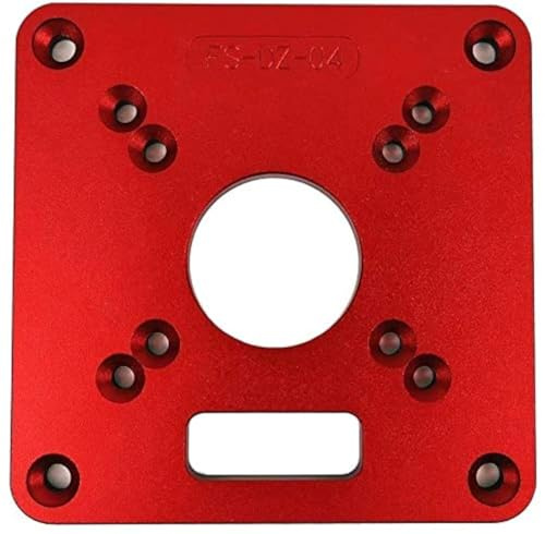 Piastra inserto per tavolo router RT0700C, 120 * 120 * 8mm Vite anello trimmer in alluminio Flip Board per lavorazione del legno