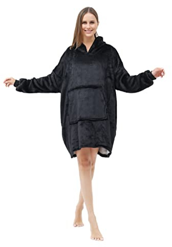 CMY Blanket Hoodie Women UK- Fleece Sherpa Oversized Blanket hoodie with Sleeves for Men, Women and Kids - Soft and Warm Sweatshirt Hoodie Blanket