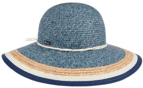 Lipodo Schlapphut Gestreifte Kante Damen Sonnenhut mit Kordel Made in Italy Frühling Sommer