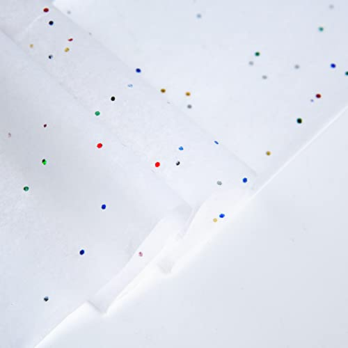 ASTARON Carta Velina Glitterata per Confezioni 50x66cm, Fogli di Carta Velina Bianca per Confezioni Bouquet Natale Compleanno Artigianato Forniture 10 Fogli