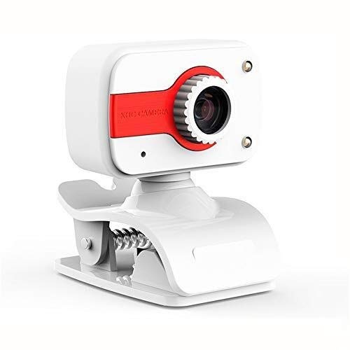 LED HD webbkamera stationär dator PC video USB med mikrofon nattseende bärbar dator webbkamera USB för videosamtal familjchatt konferenser undervisning lämplig för hemmakompu (vit)