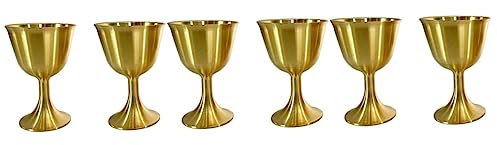 UPKOCH 6 Pezzi Di Calici Da Vino In Ottone Tazze Per La Santa Comunione Tazze Medievali Decorazioni Per La Casa Vintage Da Sacrificio Decorative Per Bere Da Vino
