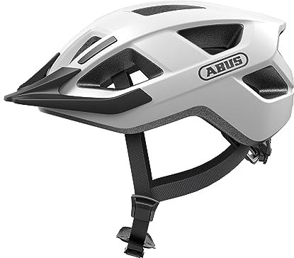 ABUS Fahrradhelm Aduro 3.0 – Sportiver City-Helm in stilvollem Design für alltägliche und sportliche Touren – für Damen und Herren – Weiß, Größe L