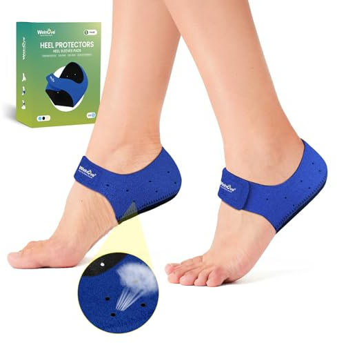 Heel Protector Cups for Women Shoes - Welnove Heel Inserts Pads for Plantar Fasciitis Relief, Heel Support Cushion for Heel Pain Heel Spur Achilles Tendinitis Dry Cracked Heels(W 4.5-9 / M 5-8)