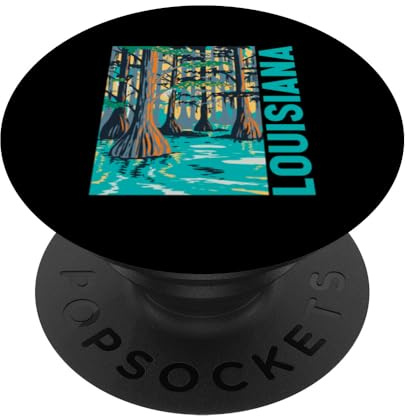 Louisiana Palude Calvo Cipresso Calvo Louisiana Viaggio Souvenir PopSockets PopGrip Adesivo
