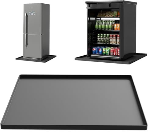 EWX Mini Fridge Silicone Mat 23.6x23.6x0.5 - Non-Slip, Spill-Proof, Drip Prevention | Ideal for Refrigerators, Washing Machines, Dryers, Wine Coolers, and Dishwashers