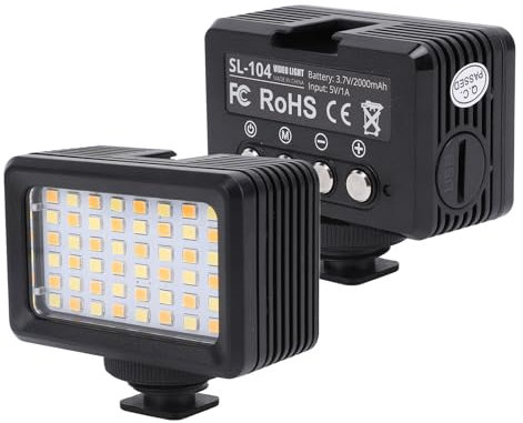 Unterwasser-130-Fuß-Tauch-LED-Videoleuchte, 48 LED-Perlen, 2500–9000 K Farbtemperatur, 120° Abstrahlwinkel mit 1/4-Zoll-Adapter, Kaltschuh-Schnittstelle, für Sportkamera