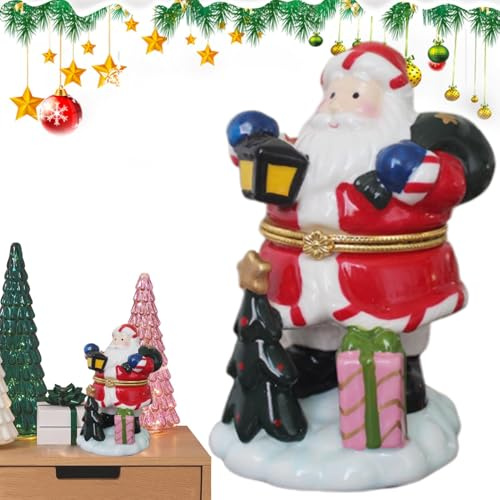 Générique Figurines du Père Noël,Décorations de Noël du Père Noël | Boîte de décoration de Figurine de Noël du Père Noël - Boîtes de Noël, Figurines de Noël pour Salon, Chambre, Amis, Famille.