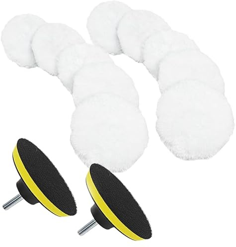 125mm Wolle Polierpads, 14tlg Auto Polierhaube, Polierscheibe Aus Wolle, Polierscheibe, Auto Polierhaube, Für Poliermaschine Schleifmaschine Zum Polieren,Schleifen,Wachse