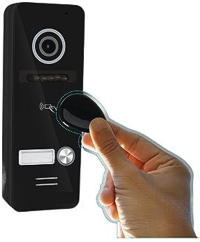 Video dörrklocka kamera, TUYA Video Dörrtelefon Dörrklocka Intercom 7 tum 1080P pekskärmsskärm med kabelansluten kamera APP/Svep kortupplåsning,Smarta hemenheter(1D)