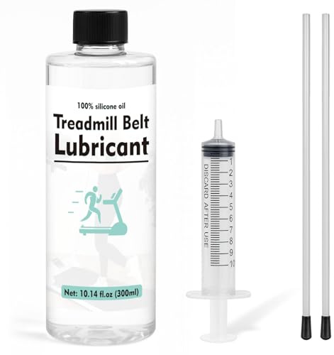 Lubrificante per tapis roulant, 100% silicone tapis roulant, lubrificanti per cinture di tapis roulant, facile da applicare, con tubo applicatore, adatto per tutti i tipi di tapis roulant, 10 oz