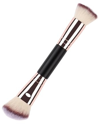 Dubbla sminkborste, ögonsminkborstar Dubbelsidig pulverborste för | Travel Foundation Cream Contouring Brush för vätska, pulver, concealer, kräm
