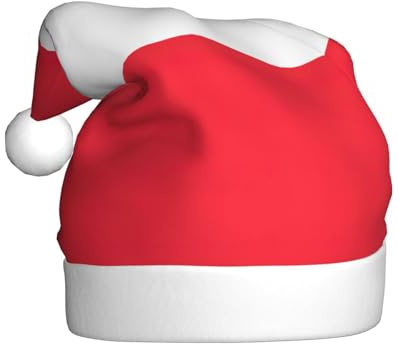 CHAbu Weihnachtsmütze für Erwachsene, Motiv: Österreichische Flagge, Plüsch, Weihnachtsdekoration, weich, bequem, Neujahr, Party, festlich, Unisex