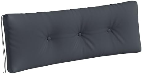 LELEFIDO Cojín de Respaldo para palets 120x40 cm – Cojín para sofá de jardín, Acolchado y capitonado, para Muebles de palets, terraza y sofá