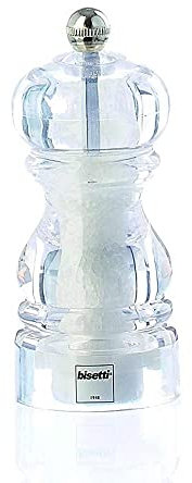 Bisetti 6443 Macinasale, Acrilico, Trasparente, 5.5 x 5.5 x 13 cm