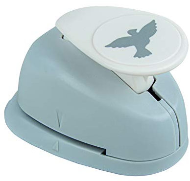 Rayher Paper Craft Punch with Dove Design, Lever Punch for Card Making and Scrapbooking, 2.54cm, 1, 89841000