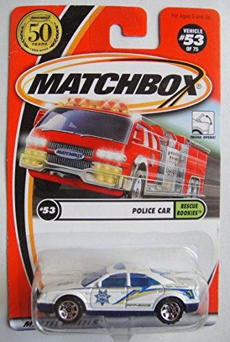 Matchbox Rescue Rookie White Police CAR #53