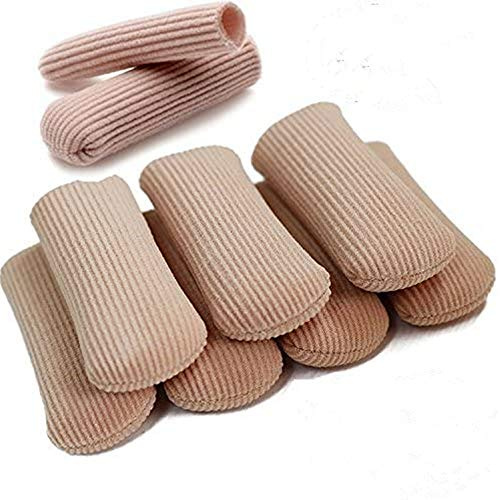 Protezioni per le dita dei piedi, in tessuto con rivestimento in gel, per prevenire lo sviluppo di mais, calli e blister tra le dita, ammorbidire e lenire la pelle, 6 confezioni da 2 diverse misure