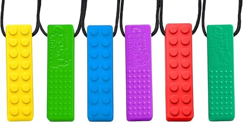 Tilcare Chew Chew Collana per Masticare il Pastello Sensoriale - Migliori Strumenti per l'Autismo - Durevoli e forti Giocattoli Masticabili in Silicone - Ciondolo per Masticare per Ragazzi e Ragazze