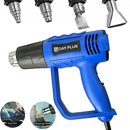 2000W Heat Gun, Professional Hot Air Gun with 2 Temperature Settings 300°C & 600°C, 4 Accessories, for DIY, Stripping Paint, Soldering Pipes, Shrinking PVC and Home Improvement