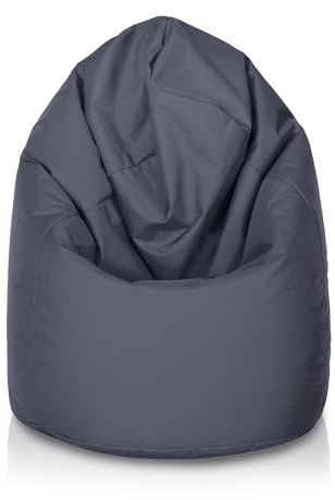 Bepouf - Pouf a Sacco Baby 55Øx95H cm 150L in Poliestere Grigio Imbottito, Sedersi Bambini, Pouf Poltrona Salotto e Camera da Letto Comodo e Lavabile, Poltrona Sacco Anallergica Impermeabile