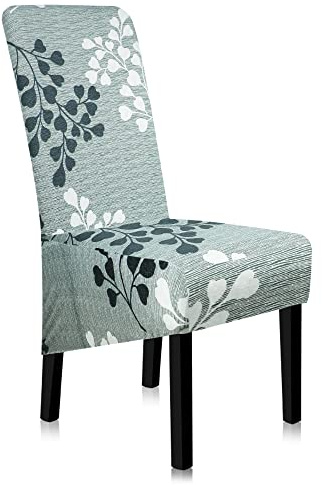 CCTFS YZQ Stretchhussen für Esszimmerstühle, abnehmbar, waschbar, weiches Spandex, hohe Rückenlehne, große Stuhlhussen, für Esszimmer, Küche, Hotel, Tisch, Bankett, 2 Stück