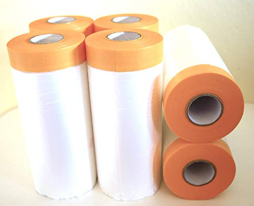 6x Goldband (soft) mit Folie Tape | 110cm x 25m | Abdeckfolie mit Klebeband | klebemeister.eu…
