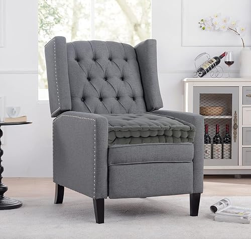 EXQUIZIT HOME Armchair Booster Cushion for Adults, Thick Chair Booster Seat Pad 45 x 45 x 10 cm, 100% Cotton Filling Seat Riser Cushion for Dining Chair, Garden Chair & Armchair, Charcoal