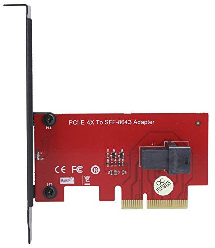 SFF-8643 till PCI-E 4X Adapter Card Converter med 1 Mini-SAS HD 36Pin honkontakt, för Windows 10/8, för Windows Server 2012 R2, för Linux-serien, för Fedora, för SUSE, för Red Hat