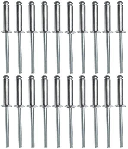 AERZETIX - C48278 - Satz von 20 Blindnieten mit senkkopf blindniet Ø4x16mm - aluminium - stahl - DIN 7337 - popnieten - nieten mit bruchfest stange - für montage von metallteilen