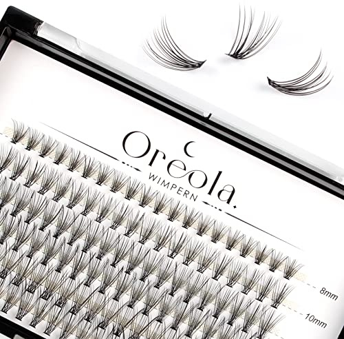 Oreola Falsche Wimpern Individuell Natürliches Aussehen 0.07C 8-15mm 120PCS 20D Lashes Cluster für DIY Wimpernverlängerungen zu Hause, Einzelne Cluster Individual Eyelashes Tufts Wiederverwendbar