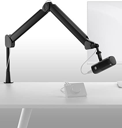 Elgato Wave DX mit Schwenkarm, Voll Einstellbar mit Kabelkanälen, Dynamisches XLR Mikro unterdrückt Hintergrundgeräusche, ideal für Streaming, Podcasting, Sprachaufnahme, kein Booster nötig, Mac/PC