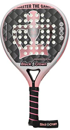 Black Crown - Racchetta da padel Hurricane 2.0 - Forma rotonda - Controllo - Peso 355 gr - Telaio 38 mm 80% Fibra di carbonio - Pala morbida - Livello intermedio - Marta Marrero